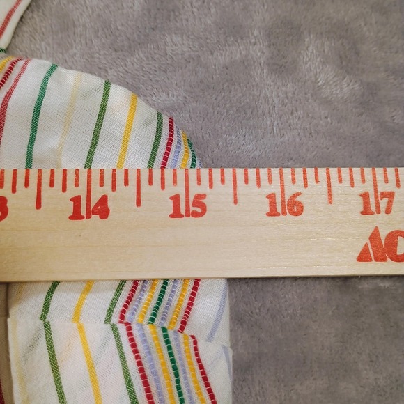 Madewell Dress Womens 2 Multicolor Striped Button Front Tiered Cotton Sundress - Picture 6 of 14